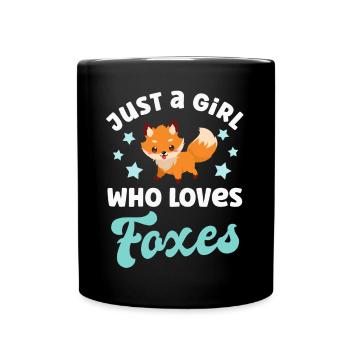 Fox foxes - Full Colour Mug - black - Front