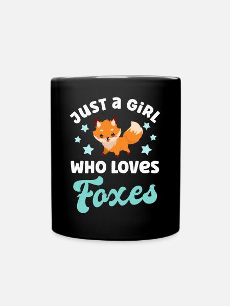 Fox foxes - Full Colour Mug - black