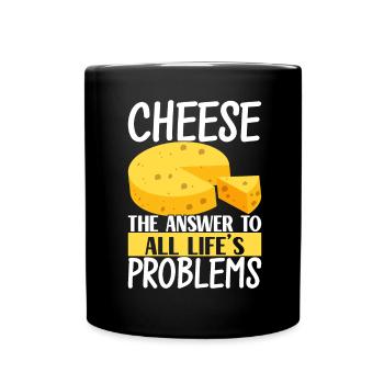 Amateurs de fromage Gouda - Mug uni - noir - Devant