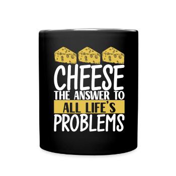 Amateurs de fromage Gouda - Mug uni - noir - Devant