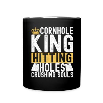 Cornhole Spieler Cornhole Board - Tasse einfarbig - Schwarz - Vorne