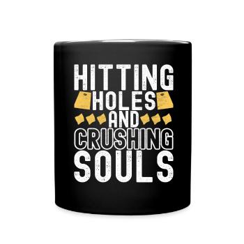 Cornhole Player Cornhole Board - Full Colour Mug - black - Front