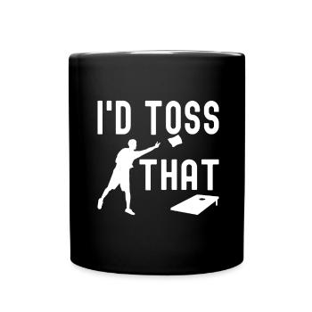Cornhole Spieler Cornhole Board - Tasse einfarbig - Schwarz - Vorne