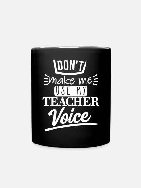 Don't Make Me Use It (white) - Full Colour Mug - black