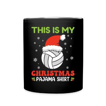 Cadeaux de volleyball de Noël - Mug uni - noir - Devant