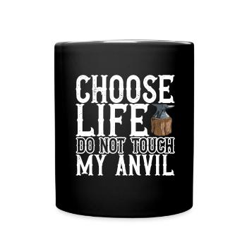 Blacksmith Forging Anvil - Full Colour Mug - black - Front
