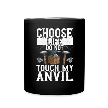 Blacksmith Forging Anvil - Full Colour Mug - black - Front