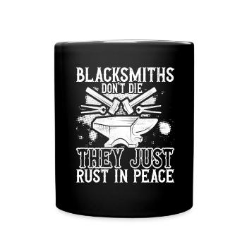 Blacksmith Forging Anvil - Full Colour Mug - black - Front