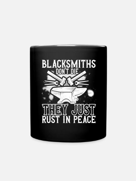 Schmied Schmieden Amboss - Tasse einfarbig - Schwarz