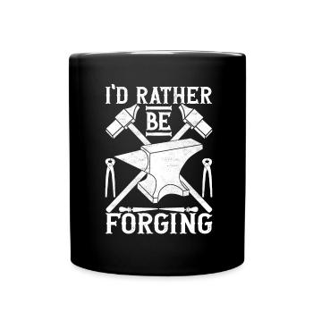 Blacksmith Forging Anvil - Full Colour Mug - black - Front