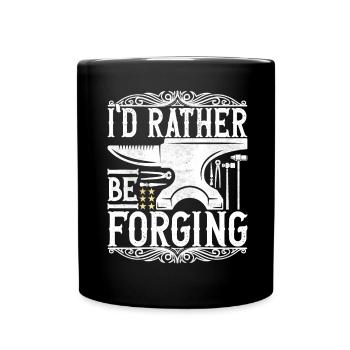 Blacksmith Forging Anvil - Full Colour Mug - black - Front