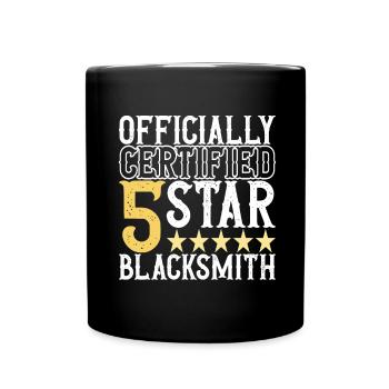 Blacksmith Forging Anvil - Full Colour Mug - black - Front