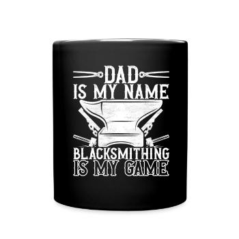 Blacksmith Forging Anvil - Full Colour Mug - black - Front