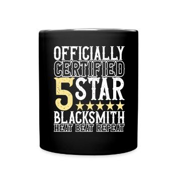 Blacksmith Forging Anvil - Full Colour Mug - black - Front