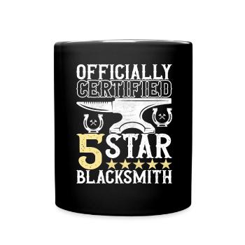 Blacksmith Forging Anvil - Full Colour Mug - black - Front