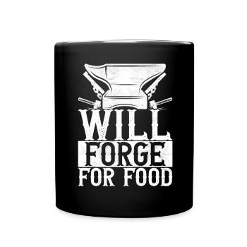 Blacksmith Forging Anvil - Full Colour Mug - black - Front