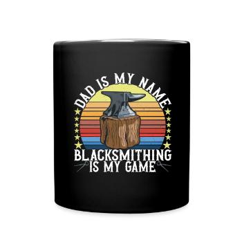 Blacksmith Forging Anvil - Full Colour Mug - black - Front