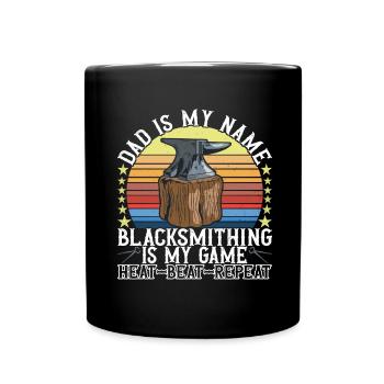Blacksmith Forging Anvil - Full Colour Mug - black - Front