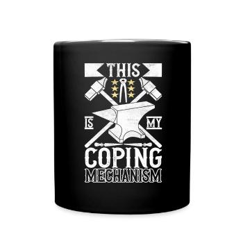 Blacksmith Forging Anvil - Full Colour Mug - black - Front