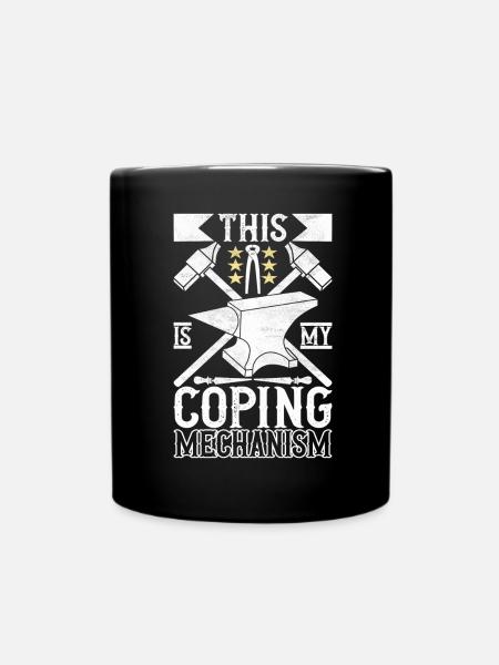 Schmied Schmieden Amboss - Tasse einfarbig - Schwarz