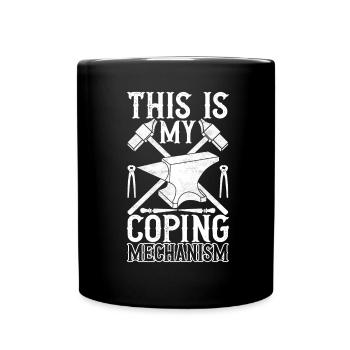 Blacksmith Forging Anvil - Full Colour Mug - black - Front