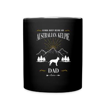 Australian Kelpie Dad - Full Colour Mug - black - Front