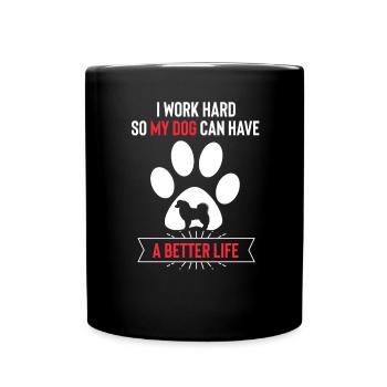 Australian Shepherd Geschenk - Tasse einfarbig - Schwarz - Vorne