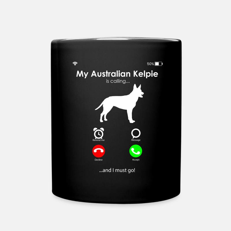 Australian Kelpie - Tasse einfarbig - Schwarz