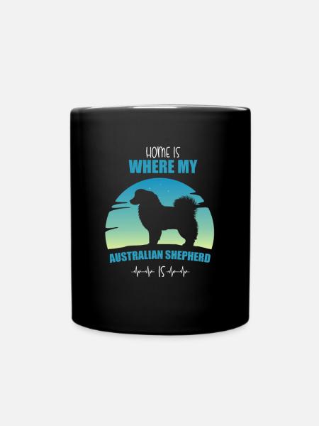 Australian Shepherd Geschenk - Tasse einfarbig - Schwarz