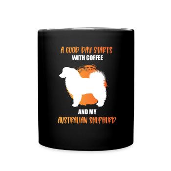 Cadeau de berger australien - Mug uni - noir - Devant