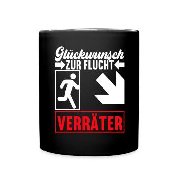 Abschiedsgeschenk Kollege Jobwechsel - Tasse einfarbig - Schwarz - Vorne