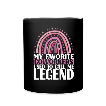 Farewell gift from colleague Jobwechsel - Full Colour Mug - black - Front