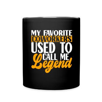 Farewell gift from colleague Jobwechsel - Full Colour Mug - black - Front