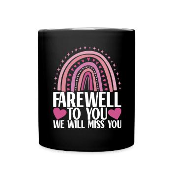 Farewell gift from colleague Jobwechsel - Full Colour Mug - black - Front