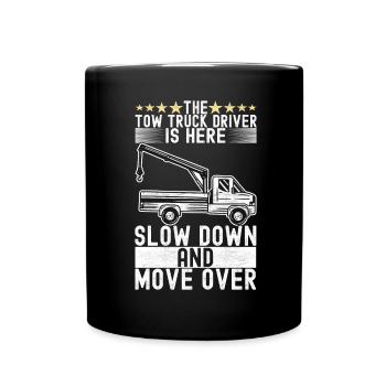 Tow truck towing service - Full Colour Mug - black - Front