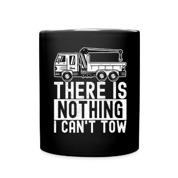Abschleppwagen Abschleppdienst - Tasse einfarbig - Schwarz - Vorne