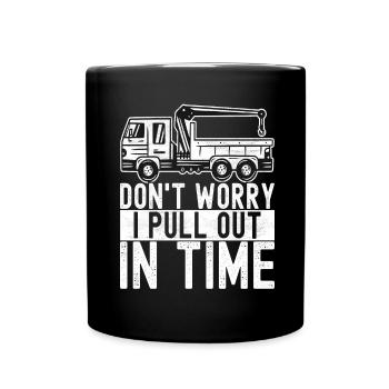 Abschleppwagen Abschleppdienst - Tasse einfarbig - Schwarz - Vorne