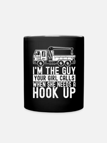Abschleppwagen Abschleppdienst - Tasse einfarbig - Schwarz