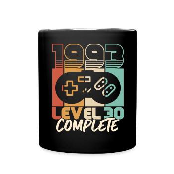 30e anniversaire né en 1993 Niveau 30 Complet - Mug uni - noir - Devant
