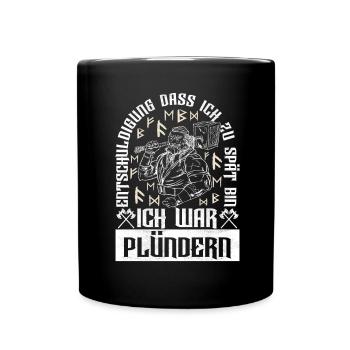 Wikinger Nordische Mythologie - Tasse einfarbig - Schwarz - Vorne