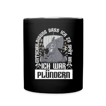 Wikinger Nordische Mythologie - Tasse einfarbig - Schwarz - Vorne