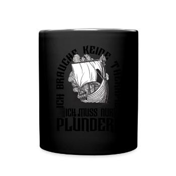 Wikinger Nordische Mythologie - Tasse einfarbig - Schwarz - Vorne