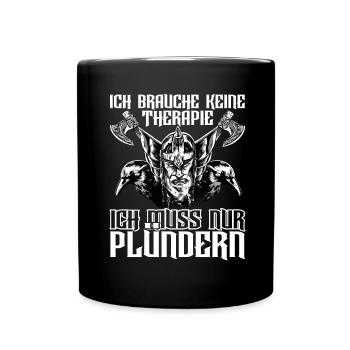 Wikinger Nordische Mythologie - Tasse einfarbig - Schwarz - Vorne