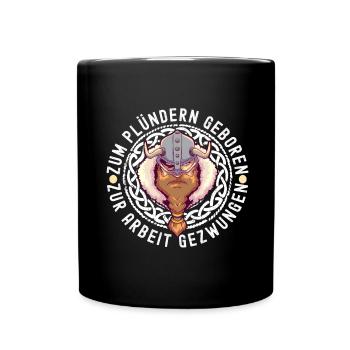 Wikinger Nordische Mythologie - Tasse einfarbig - Schwarz - Vorne