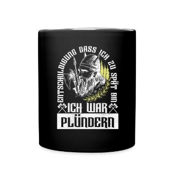 Wikinger Nordische Mythologie - Tasse einfarbig - Schwarz - Vorne