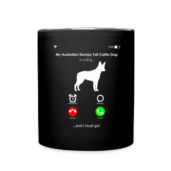Australian Stumpy Tail Cattle Dog - Tasse einfarbig - Schwarz - Vorne
