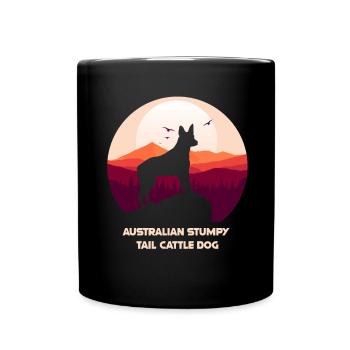 Australian Stumpy Tail Cattle Dog - Tasse einfarbig - Schwarz - Vorne