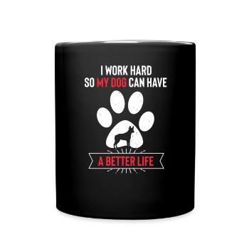 Australian Stumpy Tail Cattle Dog - Tasse einfarbig - Schwarz - Vorne