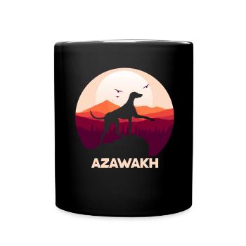 Azawakh - Mug uni - noir - Devant