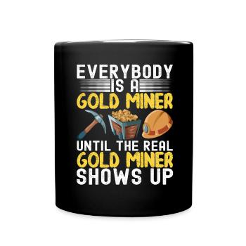 Gold Diggers Gold Mining - Full Colour Mug - black - Front